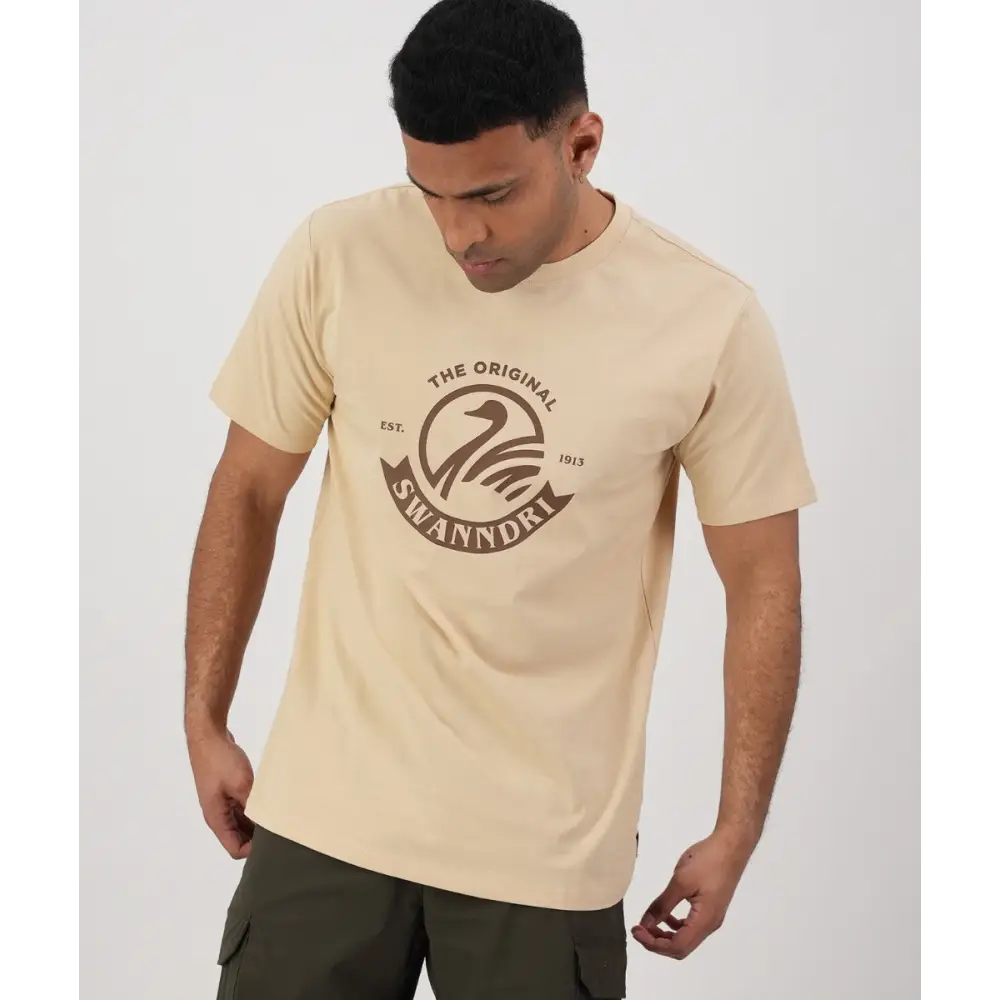 Original V2 Print T Shirt Pebble - CLOTHING