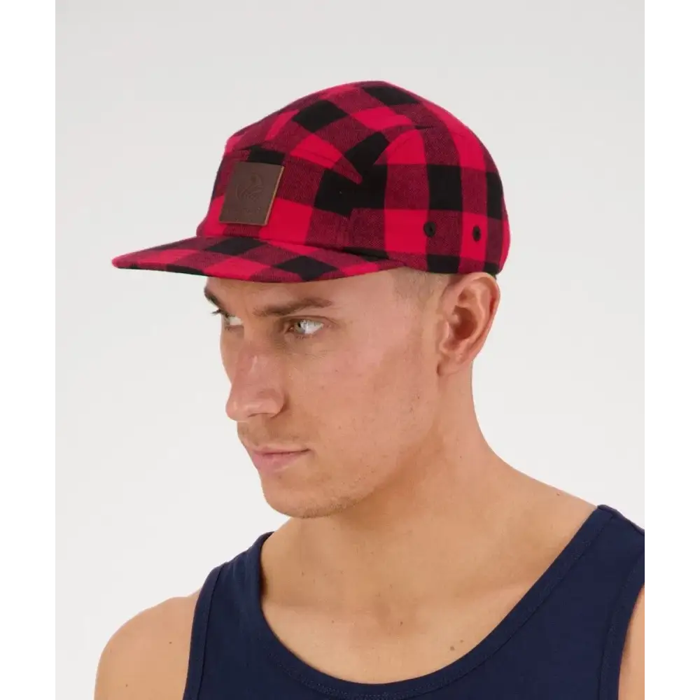 Parakawai Valley Cap - O/S / RED/BLACK CHECK - CLOTHING