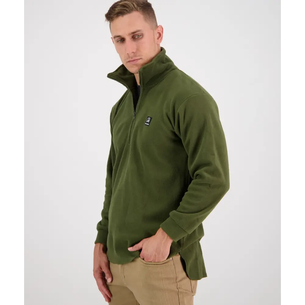 Pullover Fleece Olive Black Swanndri