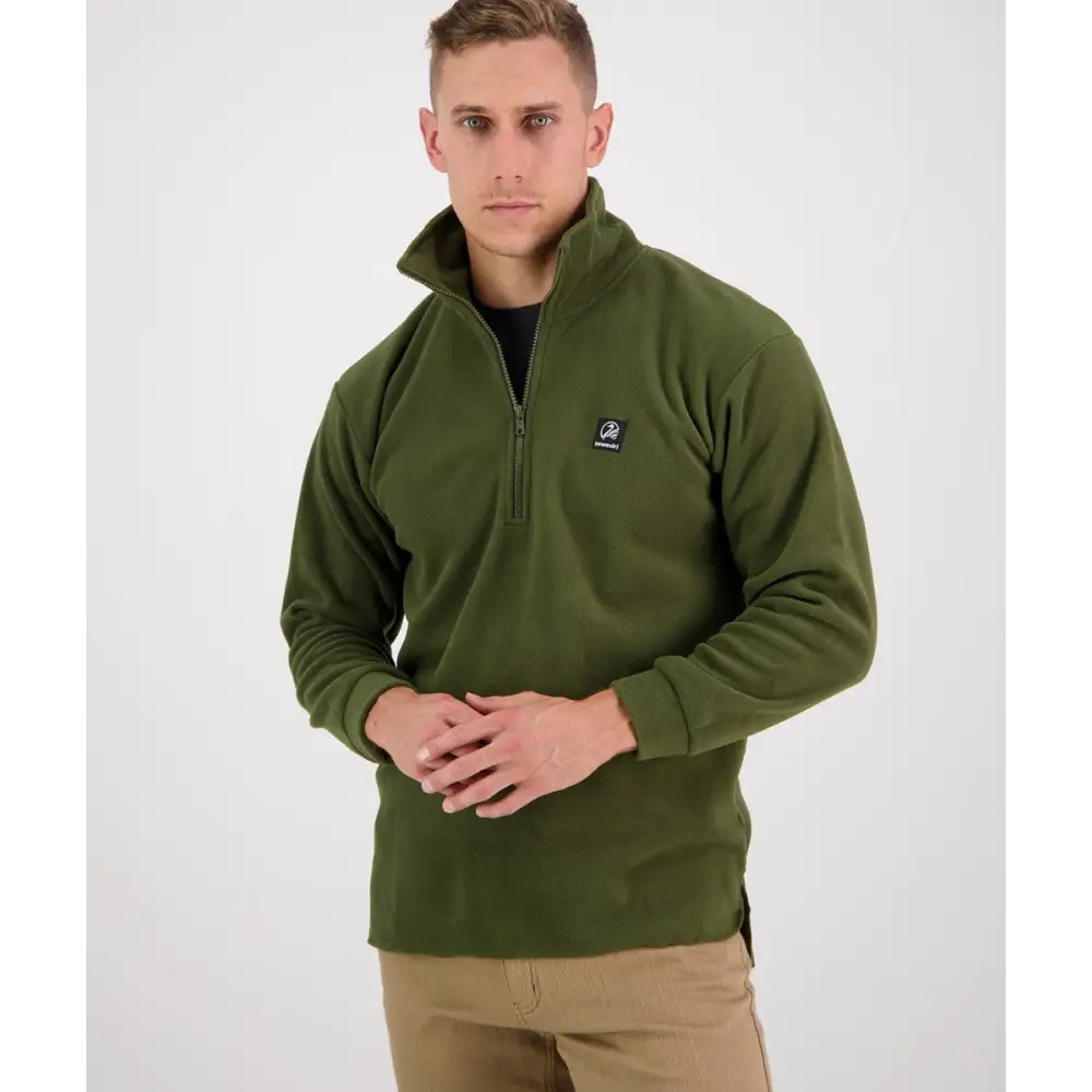 Pullover Fleece Olive Black Swanndri