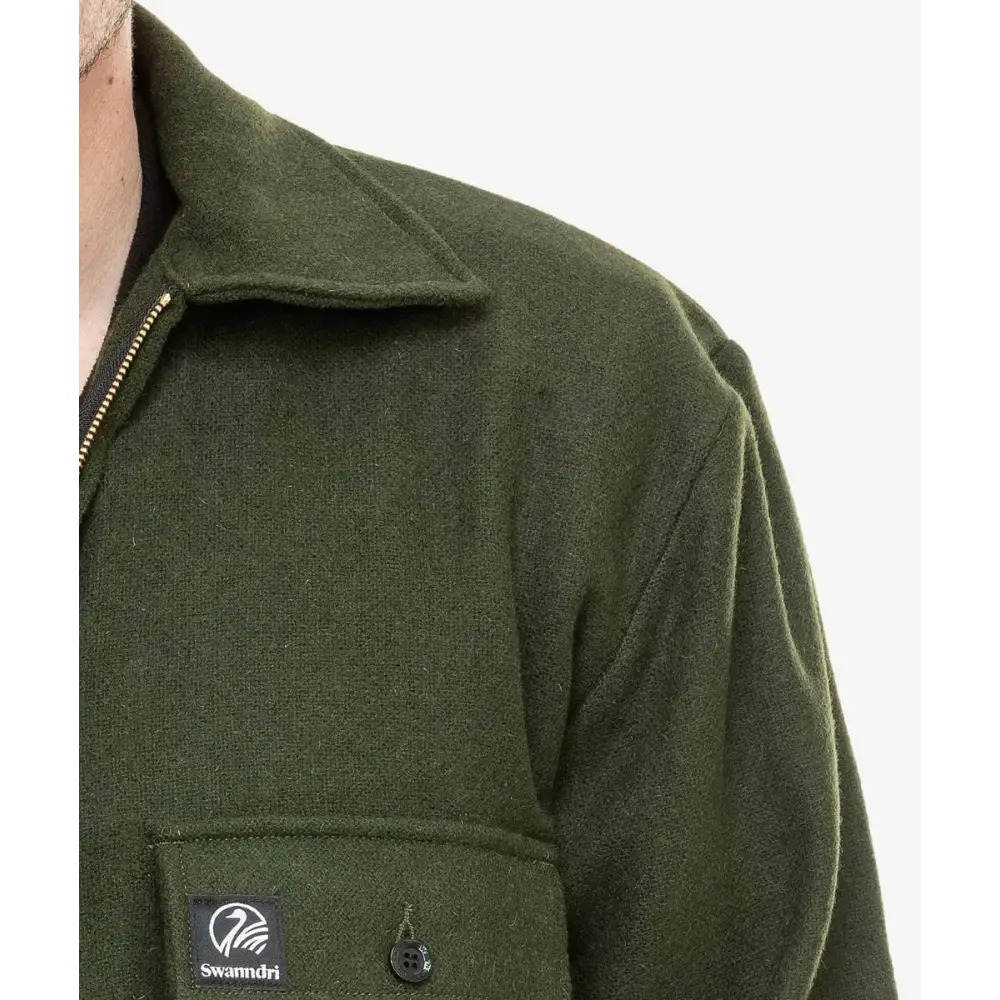 Ranger Wool Zip Front Bushshirt Olive