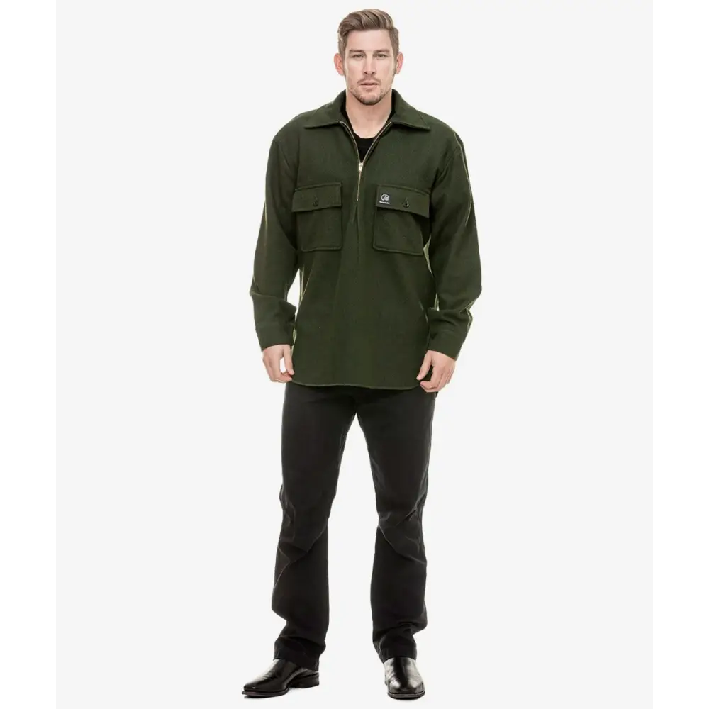 Ranger Wool Zip Front Bushshirt Olive