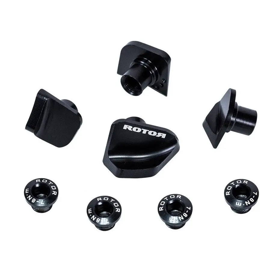 Rotor Q Ring Bolt Cover Sets - Rotor Dura Ace 9000 bolt cover set for use with with Q rings