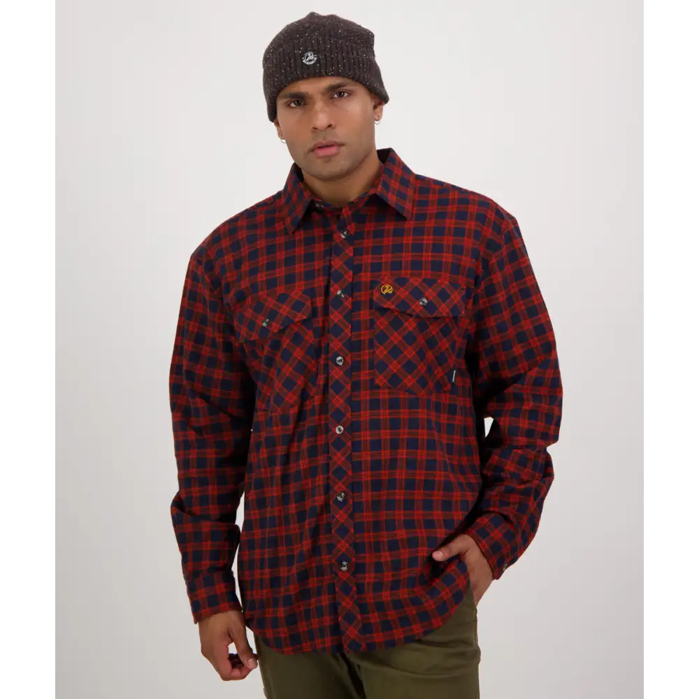 Shirt Egmont Full Twin Pack Red Toffee Lattice Swanndri