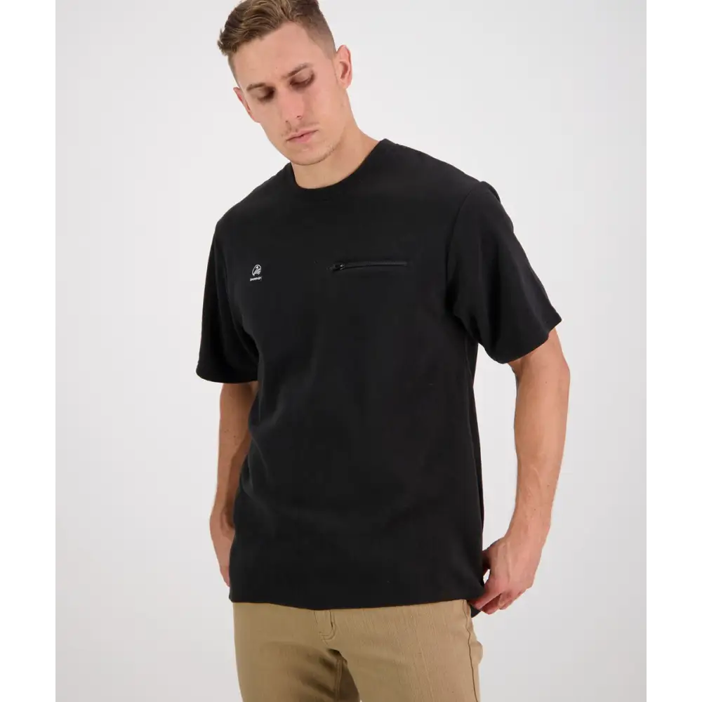 T Shirt Catlins Fleece Black Swanndri