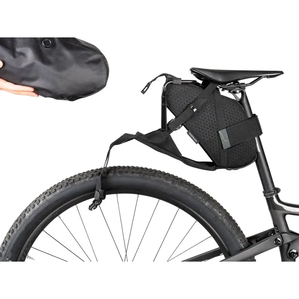 Topeak Backloader X 15L - Topeak Bikepacking Backloader X 15L Black Seatpost mount bag w/ waterproof inner bag
