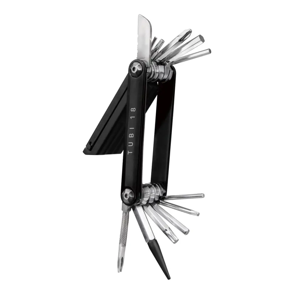 Topeak Multi Tool Tubi - ToolX 18 Functions - Tubi w/ Tubeless Tire Repair 5pcs 3.5mm Plugs w/o Bag Black