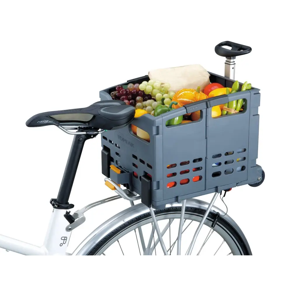 Topeak Trolley Tote Folding MTX Rear Basket - Topeak Basket TrolleyTote Folding MTX Basket for MTX Quicktrack System 25L