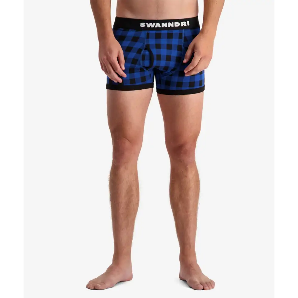 Undies Blue Black Check Swanndri