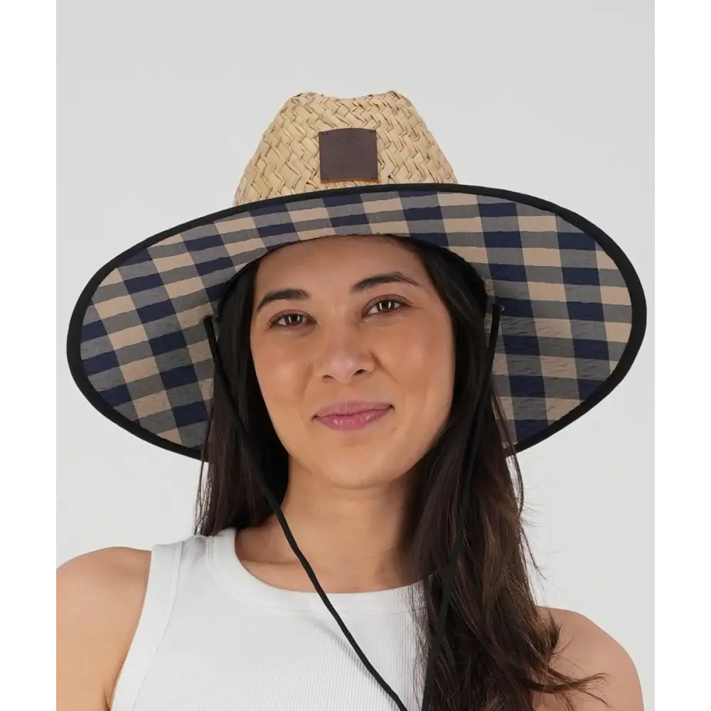 Whangamata Straw Hat Nv/Wh - OS / NAVY/WHITE - CLOTHING